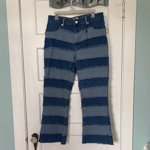 Thrill Denim Striped Women’s Blue Jeans Size 16